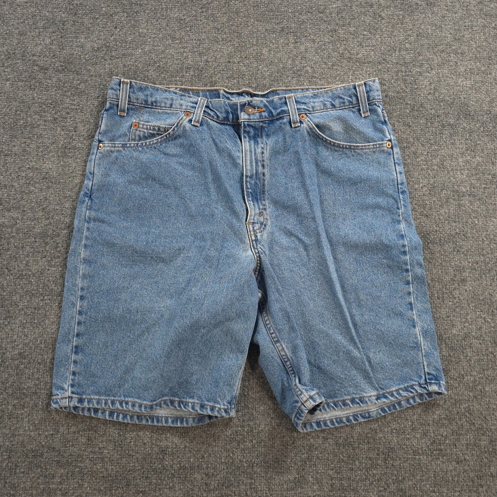 Vintage Levis Shorts Mens 38 Blue 550 Relaxed Fit Orange Tab Jean Jorts 90s
